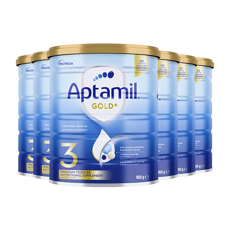 【自营】Aptamil爱他美新西兰进口金装婴幼儿奶粉3段900g*6罐澳洲