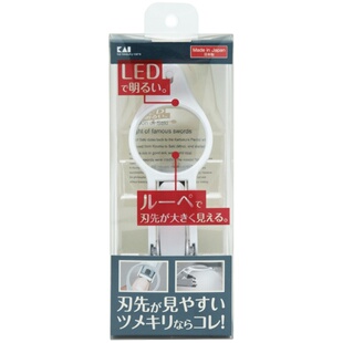 kai/贝印日本进口指甲刀大号指甲剪防飞溅指甲钳老人带放大镜