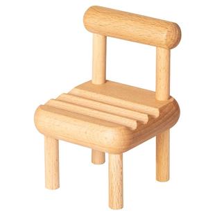 创意实木凳子手机支架木质小椅子板凳支架ipad平板懒人支撑架可爱桌面摆件放手机追剧神器小巧便携凳子手机座