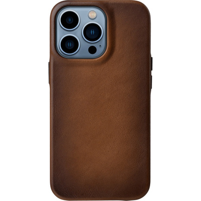 手工复古真皮做旧苹果皮套14pro