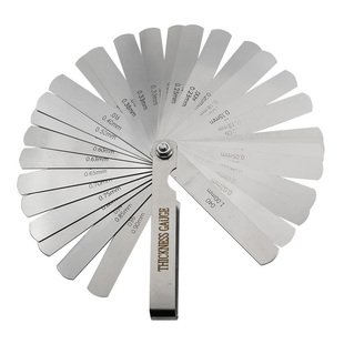 32片不锈钢塞尺高精度间隙尺0.02-1.0mm厚薄规公英制工业型测微片