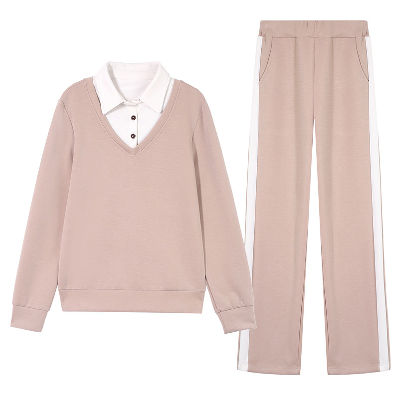 假两件运动服套装女春秋季步服