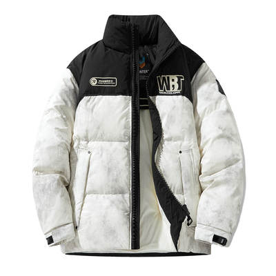 冬季立领字母情侣短款面包棉衣潮