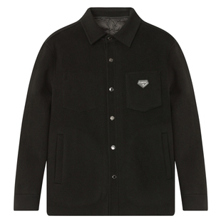 【可拆卸羽绒内胆】珈仕达轻奢男装100%羊毛衬衫式短款毛呢外套