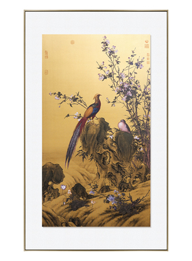 释同加厚铜雕画招财纳福挂画