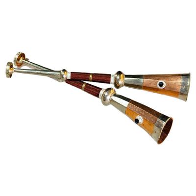 藏式紫铜白铜刚东吉祥装饰摆件