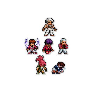 TLP套贴 街机单机游戏KOF拳皇97格斗疯八神大蛇莉安娜像素版贴纸