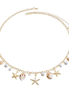 波西米亚夏季沙滩贝壳腰链纪念品