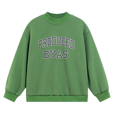 韩范半高领一体绒hiphop运动卫衣