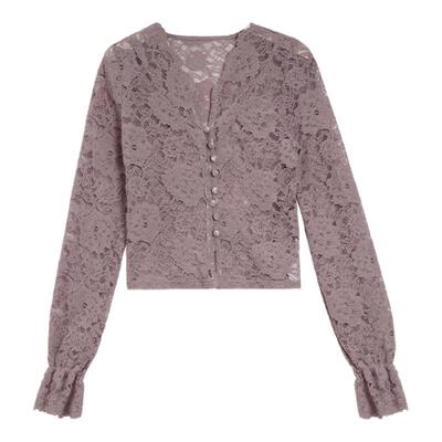 独特漂亮薄款针织衫女设计感小众