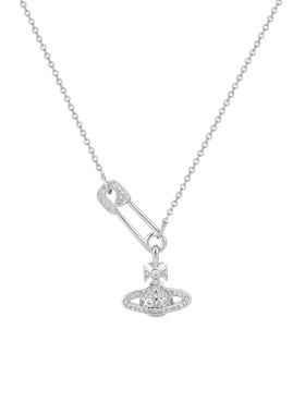 鸢尾花土星别针项链送女友礼物