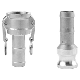 304不锈钢快速接头水管软管卡扣式阴阳端公母头C型E型1234寸6分