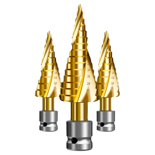 保联宝塔钻头开孔扩孔神器电板手不锈钢木工金属打孔钻阶梯钻打孔