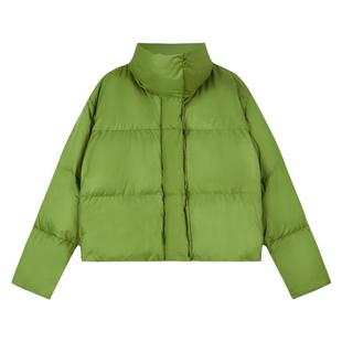 Oneup多巴胺立领短款羽绒服情侣2025新款90白鸭绒面包服保暖外套