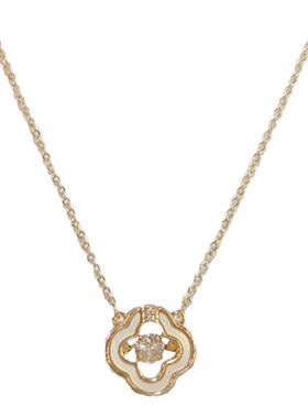 「YU心」轻奢甜美精致小众时尚设计感贝壳四叶花项链