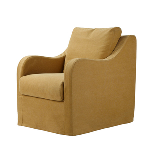 MRLAZY懒先森双扶手单人沙发椅子轻奢高端侘寂风布艺沙发现代简约