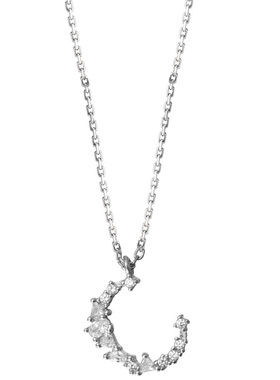 韩国闪钻不规则月牙学生锁骨链