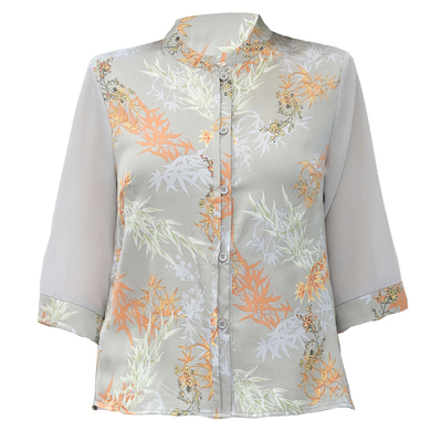 洋气妈妈套装夏薄款女真丝桑蚕丝