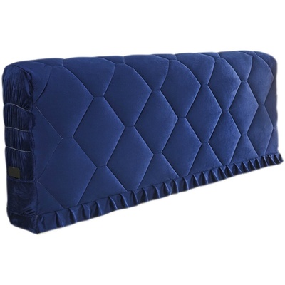 全包布艺简约现代欧式弧形床头罩