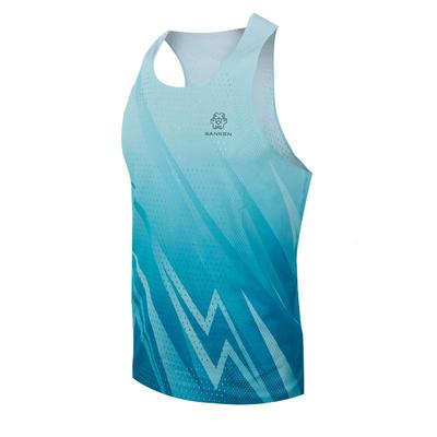 Sanken运动男款超轻速干透气网孔竞速马拉松跑步训练背心