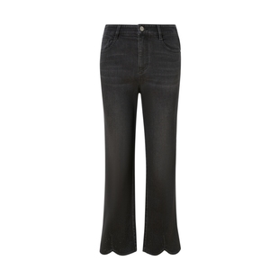 【年货新降】ELSEWHERE珂思棉质直筒微喇牛仔裤女秋季新款