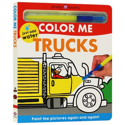 给我着色 卡车 英文原版绘本 Color Me Trucks 上色本 赠笔 罗杰普里迪 Roger Priddy 英文版进口儿童英语启蒙纸板书