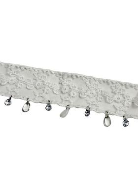 法式蕾丝水滴流苏项圈