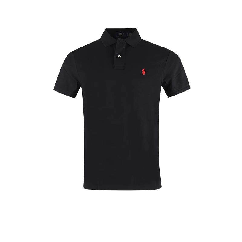 【自营】RALPH LAUREN/拉夫劳伦男士休闲刺绣半排扣短袖PoloT恤衫