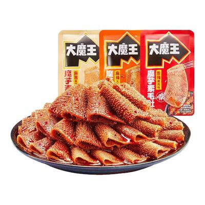 盐津铺子大魔王素毛肚六必居麻酱涮肉火锅即食休闲零食大片素毛肚