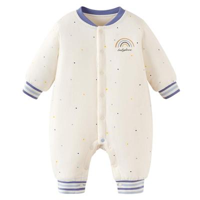 babylove【彩虹全能衣】婴儿连体衣秋冬宝宝恒温保暖薄夹棉哈衣