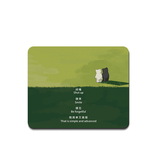 治愈文字简约鼠标垫办公护腕软垫学习书桌垫男女生电脑键盘桌面垫