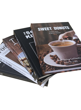 27cm精装美食英文仿真书餐厅