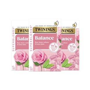 TWININGS川宁玫瑰调理花草茶草本健康进口养生茶袋泡茶包3盒