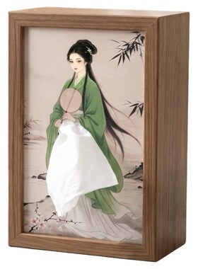 新中式古风仕女裙摆抽纸盒家用