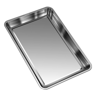 60*40长方形托盘304不锈钢铁盘子蒸车蒸柜蒸饭箱商用蒸饭盘烧烤盘