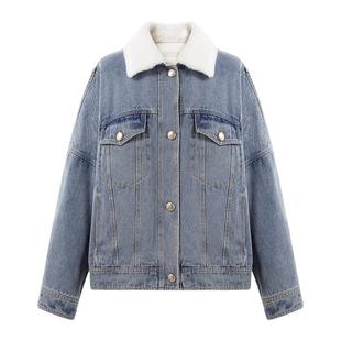 【90白鸭绒】秋水伊人美式复古牛仔羽绒服2025冬新款女装保暖外套