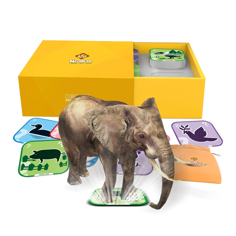 小熊尼奥！3D立体AR儿童启蒙早教认知卡