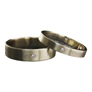 乌克兰代购Wedding◇手作经典钻石镶嵌诺言结婚对戒14K纯金戒指