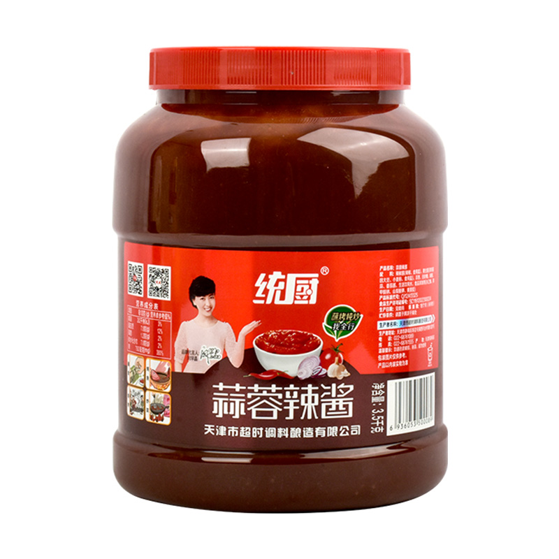 天津统厨蒜蓉辣酱3.5kg烧烤酱火锅蘸酱拌饭辣椒酱商用煎饼果子酱