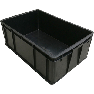 超厚防静电周转箱塑料胶零件盒电子元件盒黑色收纳箱物料托盘胶框