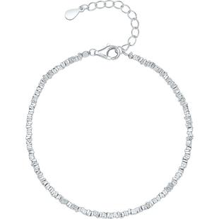 周六福碎银几两手链轻奢小众精致女S925银手饰送女友本命年礼物