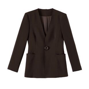 晚白2026年春新款时尚设计感气质挺阔有型上衣面试公考西装外套女