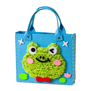 儿童缝缝乐手提包幼儿穿线刺绣画画戳戳乐毛线DIY斜挎包编制玩具