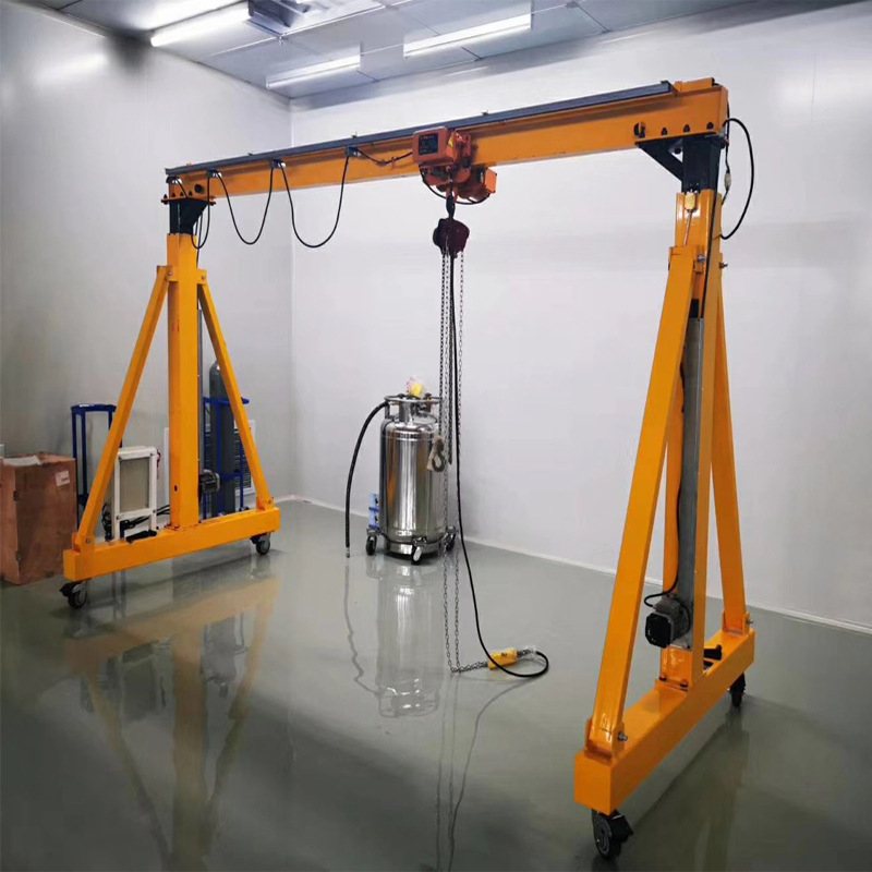 厂家移动龙门架 小型手推2T3T吨简易行吊天车单梁起重搬运龙门架