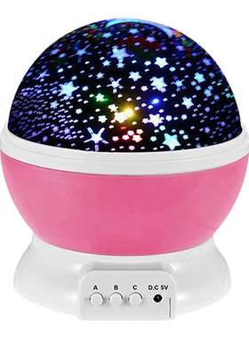 创意梦幻星空投影灯卧室旋转投影仪圣诞节生日礼物星星月亮小夜灯
