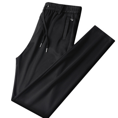 加长版男裤松紧腰直筒裤