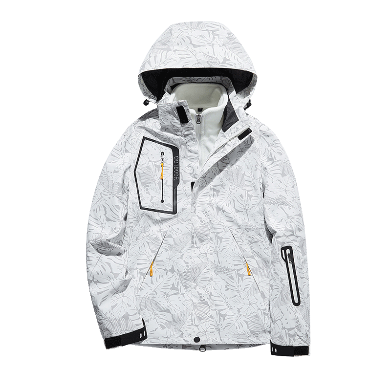 户外冲锋衣男女三合一可拆卸加绒加厚登山服定制印LOGO工作服外套