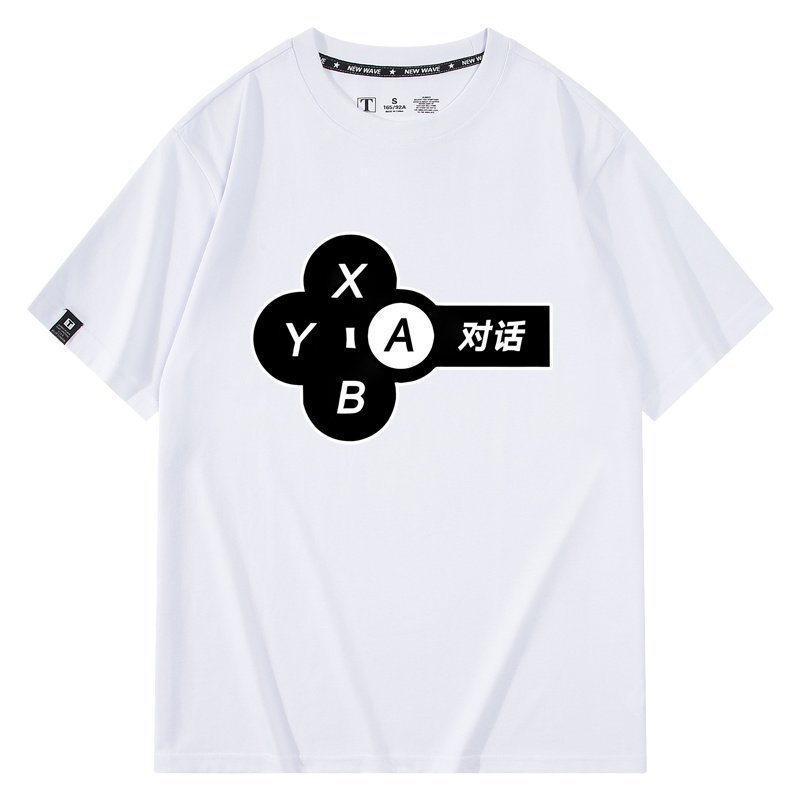 休闲宽松纯棉情侣短袖