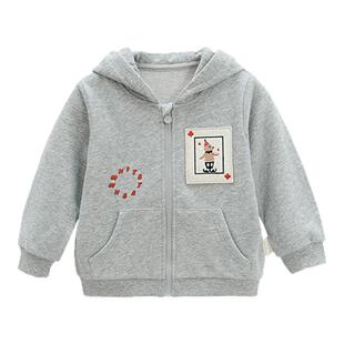 whitewheat儿童2026春秋新款外套厚男宝外衣女宝宝纯棉秋季上衣服