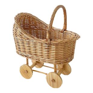 芯苼 创意手提推车月子花篮鸡蛋鲜花束水果篮礼品花艺diy包装材料